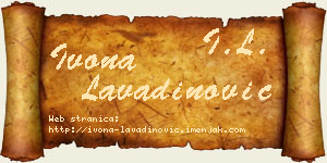 Ivona Lavadinović vizit kartica